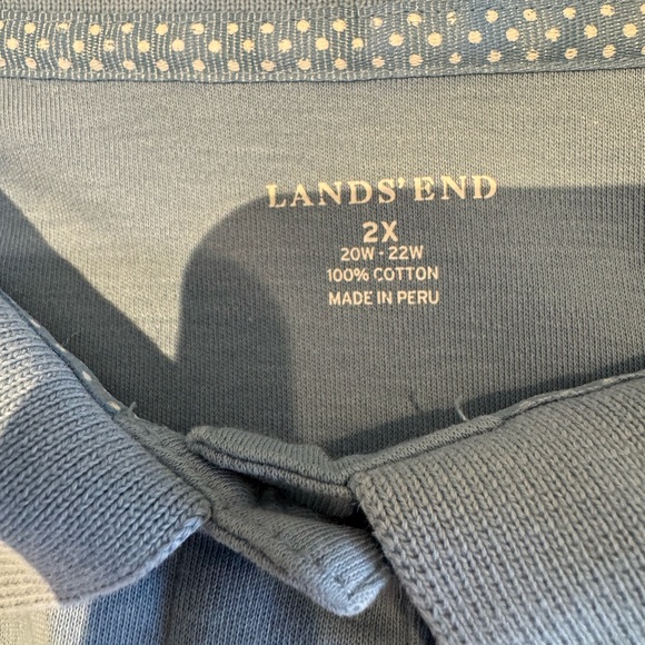 Lands' End Women’s Light Blue Polo Shirt - Picture 5 of 6